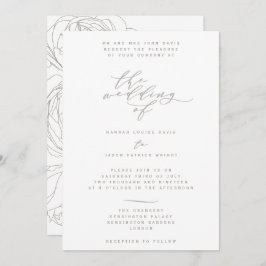 Elegante Blumen Einladung