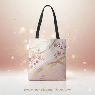 Elegante Blumen-Energie-Fluss Full-Print-Tragetasc