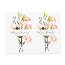 Elegante Blumen-Geburtstags-Handschrift-Text