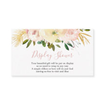 Elegante Blumen Gold Blush Rosa Display Dusche