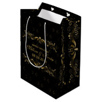 Elegante Blumen-Gold-Spitzen mit schwarzen Damaske