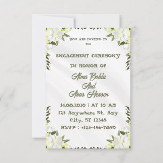 Elegante Blumen-Hochzeitseinladung Einladung
