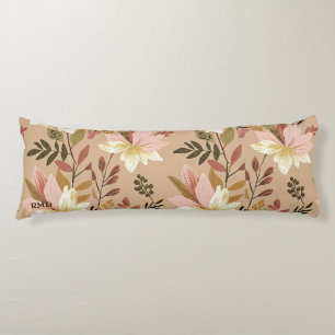 Elegante Blumen in dusty Rose Hues & Golden Tones Seitenschläferkissen