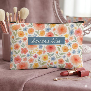 Elegante Blumen-Kunst-Muster-Kosmetiktasche im Chi Zubehörtasche