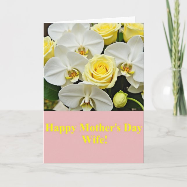Elegante Blumen Muttertagskarte Karte (Vorderseite)