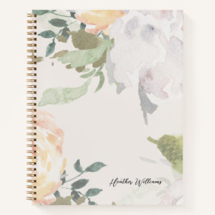 Elegante Blumen Notizbuch