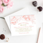 Elegante Blumen Peony Wedding Coral und Gold Save The Date<br><div class="desc">Elegante und romantische Peony-Hochzeit speichern Sie das Dattelkartendesign. Korallenrosa und Champagner Gold.</div>