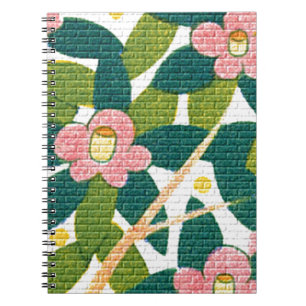 Elegante Blumen & Reben Notizblock