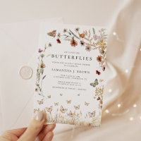 Elegante Blumen-Schmetterlinge Brautparty