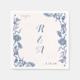 Elegante Blumen-Servietten Serviette