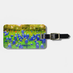 Elegante Blumen Texas Bluebonnets Moderne Gepäckanhänger