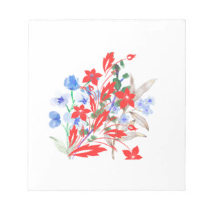 Elegante Blumen- und Blätterkunst   Minimal  Notizblock