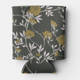 Elegante Blumen: Vintages Musterdesign. Dosenkühler