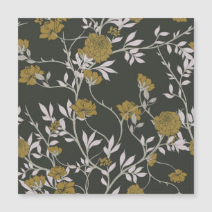 Elegante Blumen: Vintages Musterdesign. Magnetkarte
