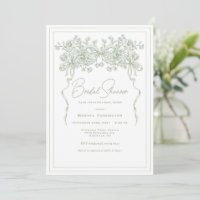 Elegante Blumenaquarell-Vintage-Brautparty