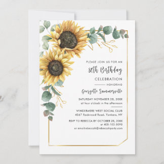 Elegante Blumenblumen 80. Geburtstagsparty Einladung