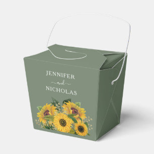 Elegante Blumenblumen Grüne Hochzeit Geschenkschachtel