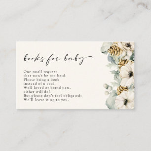 Elegante Blumenbücher für Baby-Beilagekarte Begleitkarte