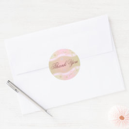 Elegante Blumendesign Runde Vielen Dank Aufkleber