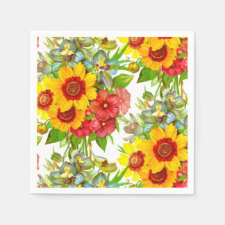 Elegante Blumendrucke Serviette