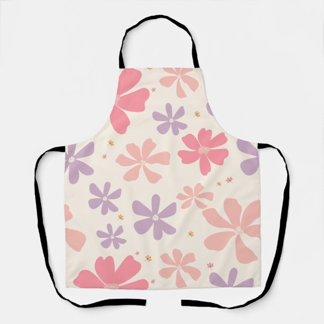 Elegante Blumendruckerei Botanische Kunst für die  Schürze (Vorderseite)