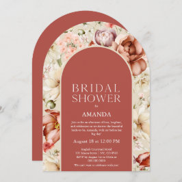 Elegante Blumendusche Einladung