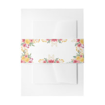 Elegante Blumendusche mit zwei Namen - Einladung