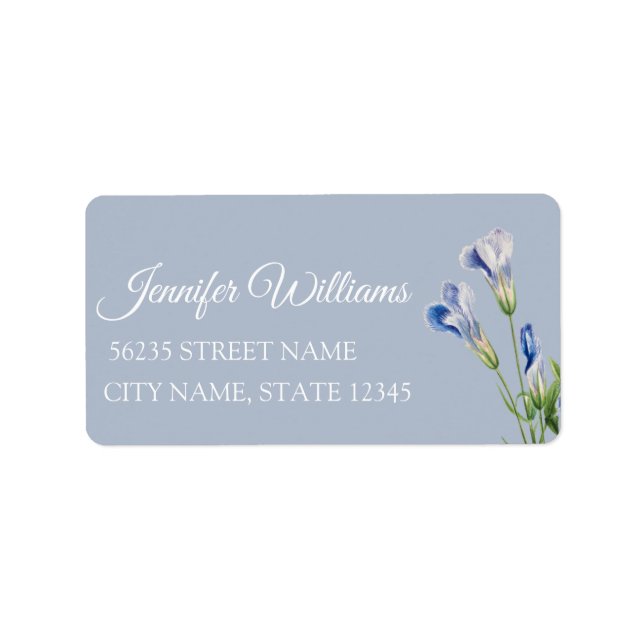 elegante Blumendusche Rücksendeadresse Adressaufkleber (Vorne)