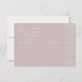 Elegante Blumenduschkarte