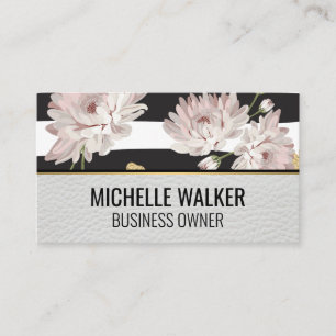Elegante Blumengarten Muster Visitenkarte