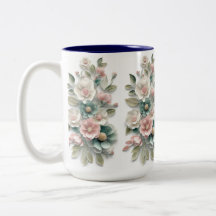 Elegante Blumengestaltung-Kaffeetasse