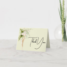 Elegante Blumengrenze Dankeskarte