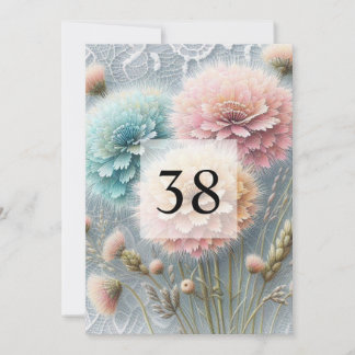 Elegante Blumengrün Aquarell Geburtstagsparty Einladung