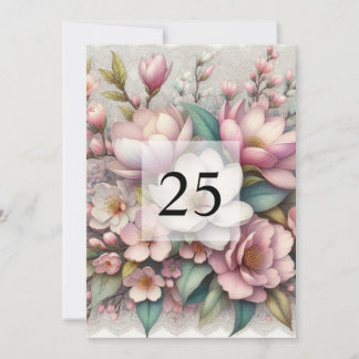 Elegante Blumengrün Aquarell Geburtstagsparty Einladung