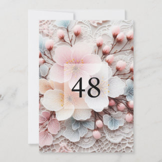 Elegante Blumengrün Aquarell Geburtstagsparty Einladung