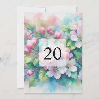 Elegante Blumengrün Aquarell Geburtstagsparty Einladung