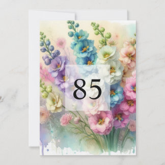 Elegante Blumengrün Aquarell Geburtstagsparty Einladung
