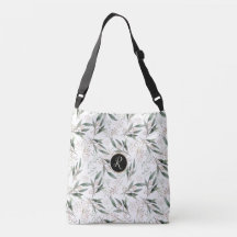 Elegante, blumengrüne Blattmonogramm-Blume