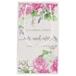 Elegante Blumenherr-u. Frau-Wedding   Kleine Geschenktüte
