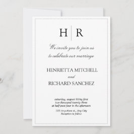 Elegante Blumenhochzeit Einladung