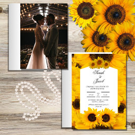 elegante Blumenhochzeit Einladung