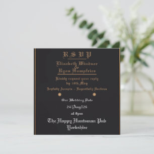 Elegante Blumenhochzeit Einladung Gold & Silber