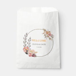 Elegante Blumenhochzeit Geschenktütchen