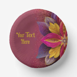 Elegante Blumenhochzeit Pappteller