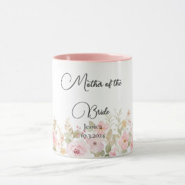 Elegante Blumenhochzeit Personalisierte Hochzeit Tasse