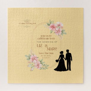 Elegante Blumenhochzeit Puzzle