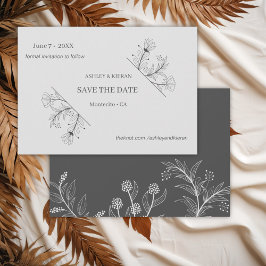Elegante Blumenhochzeit speichern das Datum Save The Date