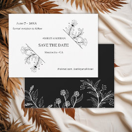 Elegante Blumenhochzeit speichern das Datum Save The Date