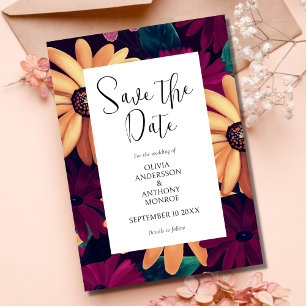 Elegante Blumenhochzeit speichert die Datumskarte Save The Date