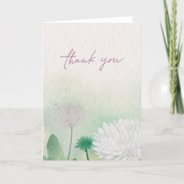 Elegante Blumenkarte Dankeschön Karte